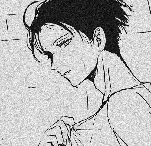 男生头像黑白动漫